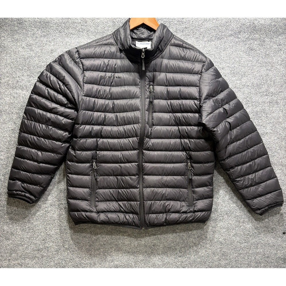 Boeing Packable Down Feather Lightweight Puffer Jacket Mens XL Black